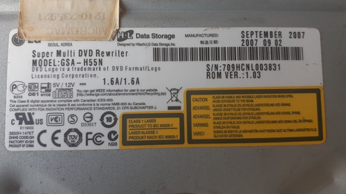 Imagen 6 de 6 de Super Multi Lector De Cd / Dvd Rewriter Pc Sata Escritorio