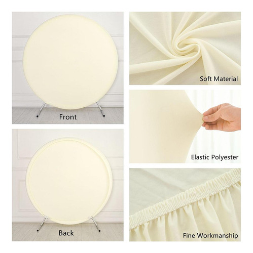 Telón De Fondo Redondo Elástico Para Beige 220 Cm