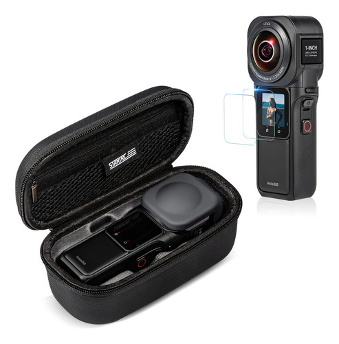 Tomat Camera Carrying Case+tempered Glass Screen Protector .