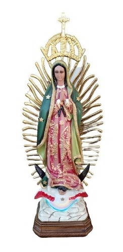 Figura Virgen De Guadalupe 50cm Escultura De Resina 