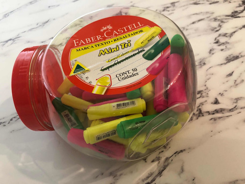 Destacador Mini Faber Castell X50 Unidades
