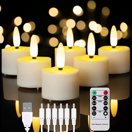 Homemory Velas Recargables Con Temporizador Remoto, Velas De