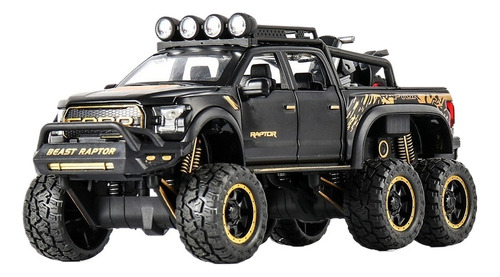 1:28 Ford Raptor F150 Miniatura De Metal Autos Luces Y Sonid