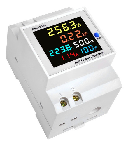 D52-2066 Din-rail Multi-função Medidor Lcd Colorido