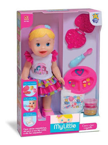 Imagen 1 de 1 de Muñeca Bebe Hora De Comer Hace Caca Little Collection 8021