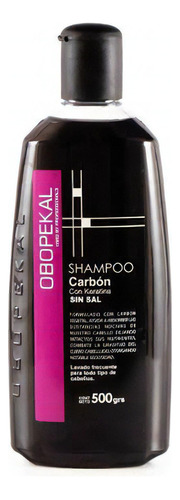  Shampoo Obopekal Cabello Dama Pelo Keratina 500ml Carbón