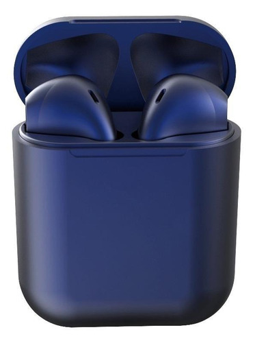 Audífonos In-ear inalámbricos i12 TWS azul oscuro