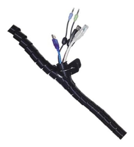 Imagen 2 de 5 de Ordenador Cubre Cables De 25mm X 2m Espiral C/ Accesorio