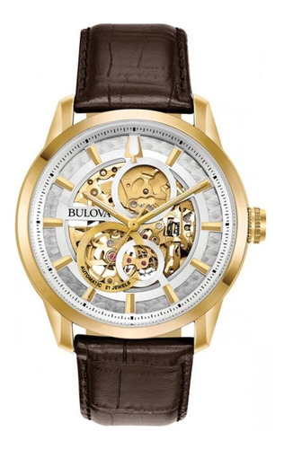 Relogio Bulova Masculino Classic Automatico Dourado 97a138