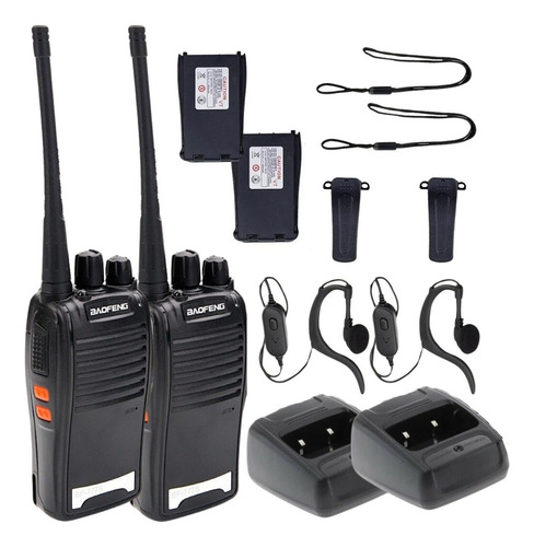 Kit 2 Rádio Comunicador Baofeng 777s Walk Talk Ht 16 Canais