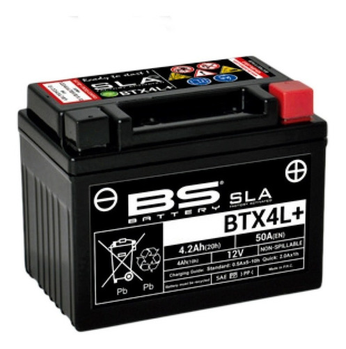 Batería Moto Gel Bs Battery Btx4l Honda C105 Biz