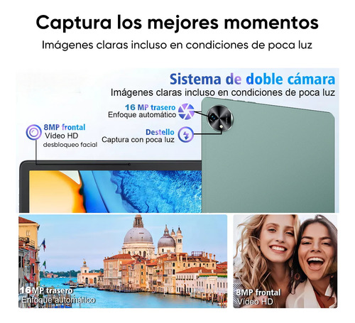 Tablet Xiaom Black Shark Pad 6, 11'' FHD pantalla, 90 Hz, tablet con sim card 8GB RAM, 256GB ROM, Android 14 con cámara 16 MP y 8 MP Color verde