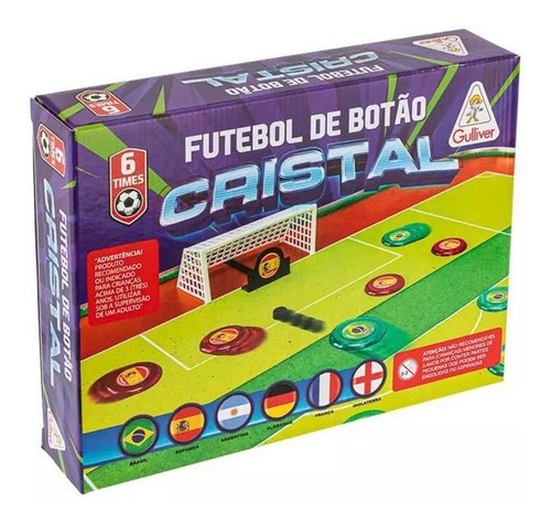 Futebol Botão Cristal Com 6 Seleções Sortidos Gulliver