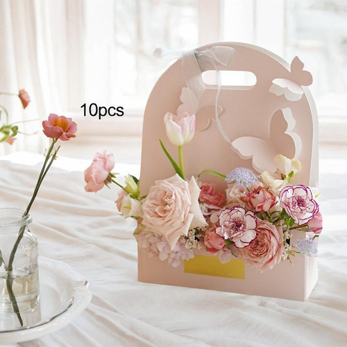 Caja De Flores De Mariposa 3d De 10 Piezas, Caja De Rosa