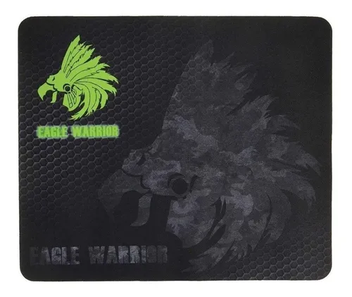 Mouse Pad gamer Eagle Warrior ACMOUSEPAD001EGW de goma 26cm x 32cm x 3mm negro