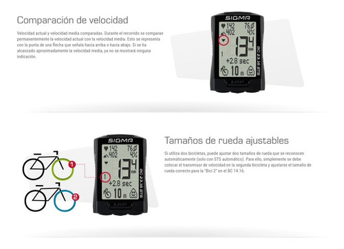Ciclocomputador Sigma Bc 23.16 Sts Cadencia, Pulsómetro Etc
