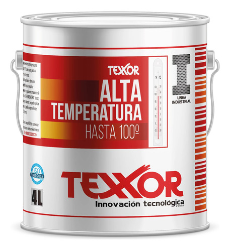 Esmalte Alta Temperatura 4 L- 100 Grados- C: Aluminio Texxor