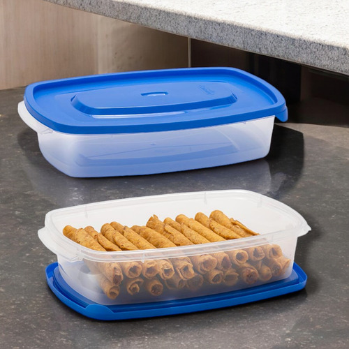 Contenedores Plastico Hermeticos Recipiente Alimentos 2 Pzas