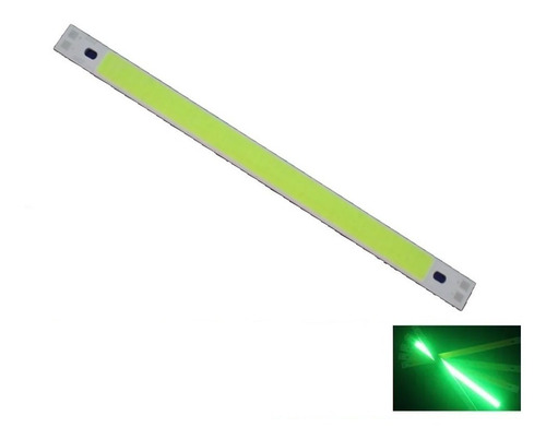 Barra Led 10w Cob Directo 12v 20x1cm Rigida Color Verde