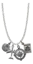 Comprar Collar Viajero Wanderlust Collar Moda Dije Avión Viaje Collar Avión Brújula Pasaporte Dije Viajero Regalo Mochilero Dije