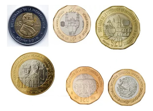 Coleccion De Monedas Centenarios / Fundacion / Bicentenario