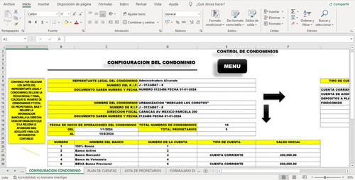 Control Administración De Condominios Excel Recibos Ingresos