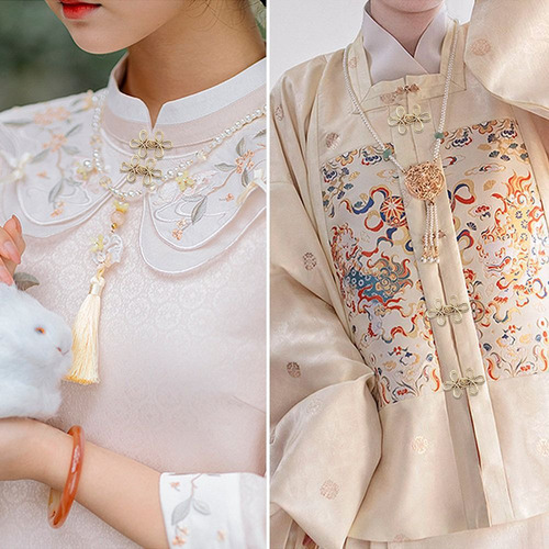 Lenço De Fivela Cheongsam Buckle Connection Com Botões De Me