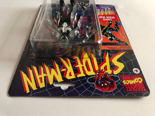 Symbiote Spiderman Black Suit Marvel Legends Retro Animated (Usado)