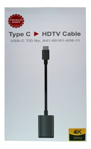 Convertidor Tipo C Hdmi 4k 30hz Macbook Asus Huawei
