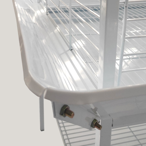Imagen 2 de 9 de Jaula Para Aves Metal Pet Pioneer Blanca 150 Cm