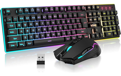 Combo De Teclado Y Mouse Inalámbricos Para Juegos Redthunder