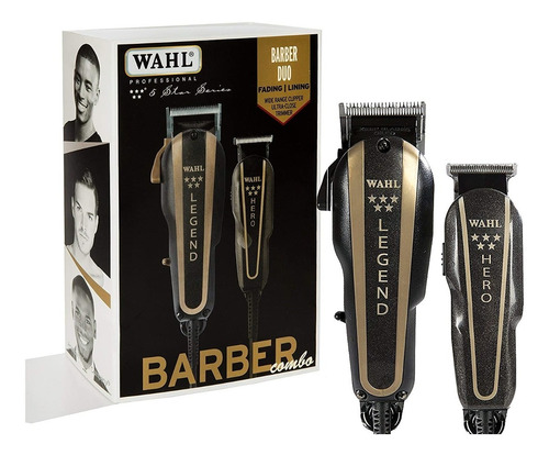 Combo Profesional Wahl Barber Peluquera Legend Patilla Hero