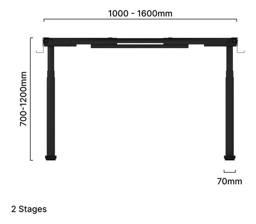 Escritorio Electrico Standing Desk Pro Duo Inpro Blanco