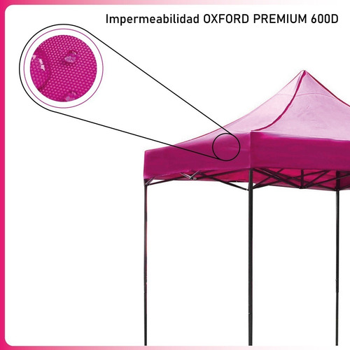 Imagen 2 de 7 de Carpa Toldo 3x3 Plegable Reforzado Impermeable Eventos Patio