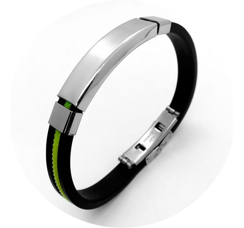 Imagen 2 de 10 de Pulsera Spotify Goma Acero Grabado Láser Personalizado 1114