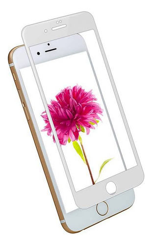 Lamina De Vidrio Completa Para iPhone 6/6s Plus Blanco 
