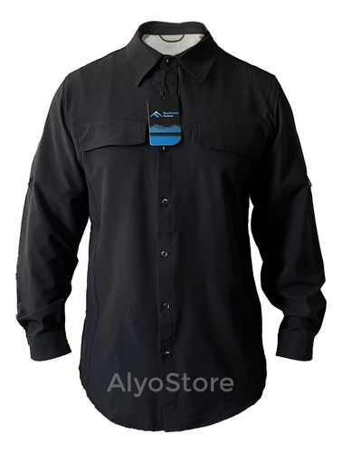 Camisa Hombre Outdoor Con Protecion Uv Trekking Ripstop