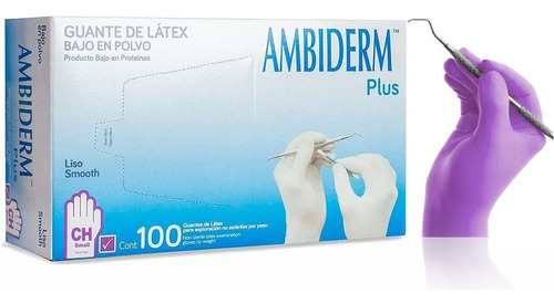 Guante Plus Ambiderm Mediano Liso Plus 