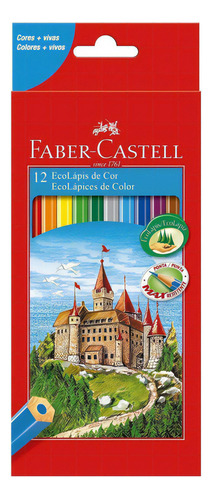 Lápis De Cor Ecolapis Ponta Max Faber Castell 12 Cores