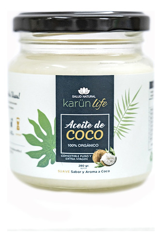 Aceite De Coco Organico 480 - Natural - Prensado En Frio.