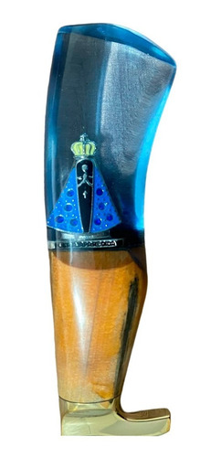 Faca Cabo Resina Nossa Senhora Churrasco Inox Bainha 8 Pol