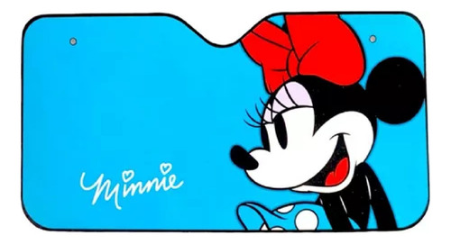 Parasol Parabrisas Minnie Mouse Azul Auto Cubre Sol Auto