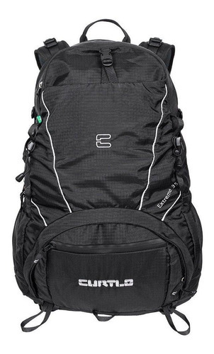 Mochila Extreme 35 Litros  Capa De Chuva Curtlo Cor Preto Desenho do tecido Ripstop