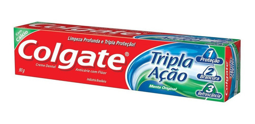 Imagem 3 de 4 de Creme Dental Colgate Tripla Ação Menta Original 90g