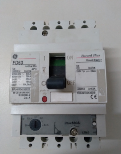 Disjuntor Fd63 - 63a - Fds36td063edb - Ge (Usado)
