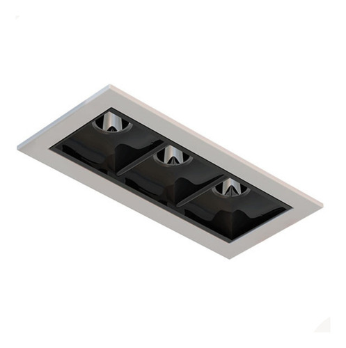 Spot Embutido Picco Triplo Interlight 7w 2700k 4992-ab-s Branco/preto