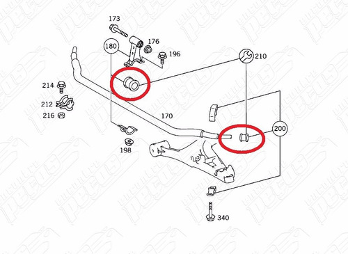 Bucha Barra Estabilizadora Mercedes Ml320 3.2 V6 1998-2002