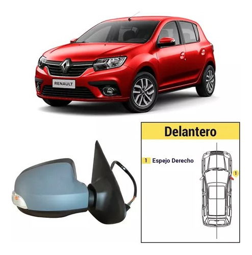 Espejo Renault Symbol 2013-2018 Derecho Electrico