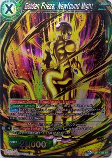 ghost rare foil Dragon Ball Super Tcg Golden Frieza Bt17-066 Sr Foil