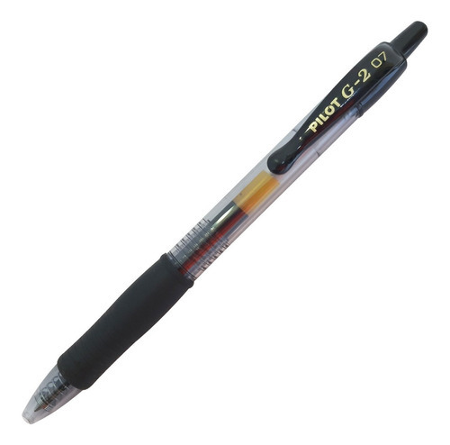 Boligrafo Pilot Gel Fino 0.7 Negro Retractil Grip G2 Pieza Color Del Exterior Humo/negro Color De La Tinta Negro